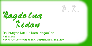 magdolna kidon business card